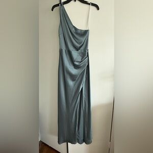 Lulu's One Shoulder Blue Dress